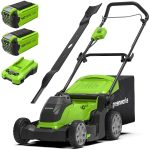 Cordless Lawnmower 41cm Cutting Width 50L Bag 2x 40V 2Ah Batteries - Image 7