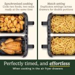 Tri Zone 13.6L Air Fryer Oven 3 Independent Cooking Zones PFAS-Free Black - Image 5
