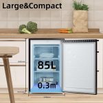 Upright Freezer 90L Reversible Door Adjustable Thermostat Black - Image 3