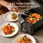 Dual Blaze Air Fryer 6.4L Top & Bottom Heating No Shaking Black - Image 5