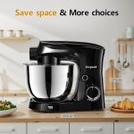 Stand Mixer 1500W 5.5L Tilt-Head 10 Speeds Stainless Steel Bowl Black - Image 5