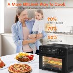 Air Fryer Oven 30L 1800W 20 Programs Rotisserie Black - Image 5