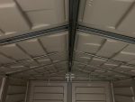 Plastic Garden Storage Shed 6 X 6 Ft Dark Grey Adobe Metal Roof - Image 9