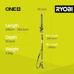Cordless Pole Hedge Trimmer 45cm 18V ONE+ Diamond-Ground Blade - Image 9