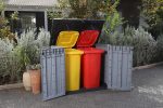 Outdoor Garden Storage Shed 57 X 32 X 48 In Grey Plastic Double Doors - Image 4