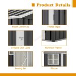 Garden Storage Shed 10 X 8 Ft Anthracite Metal Apex Roof - Image 3