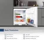 Integrated Under Counter Fridge 110L LED Light Reversible Door White - Image 2