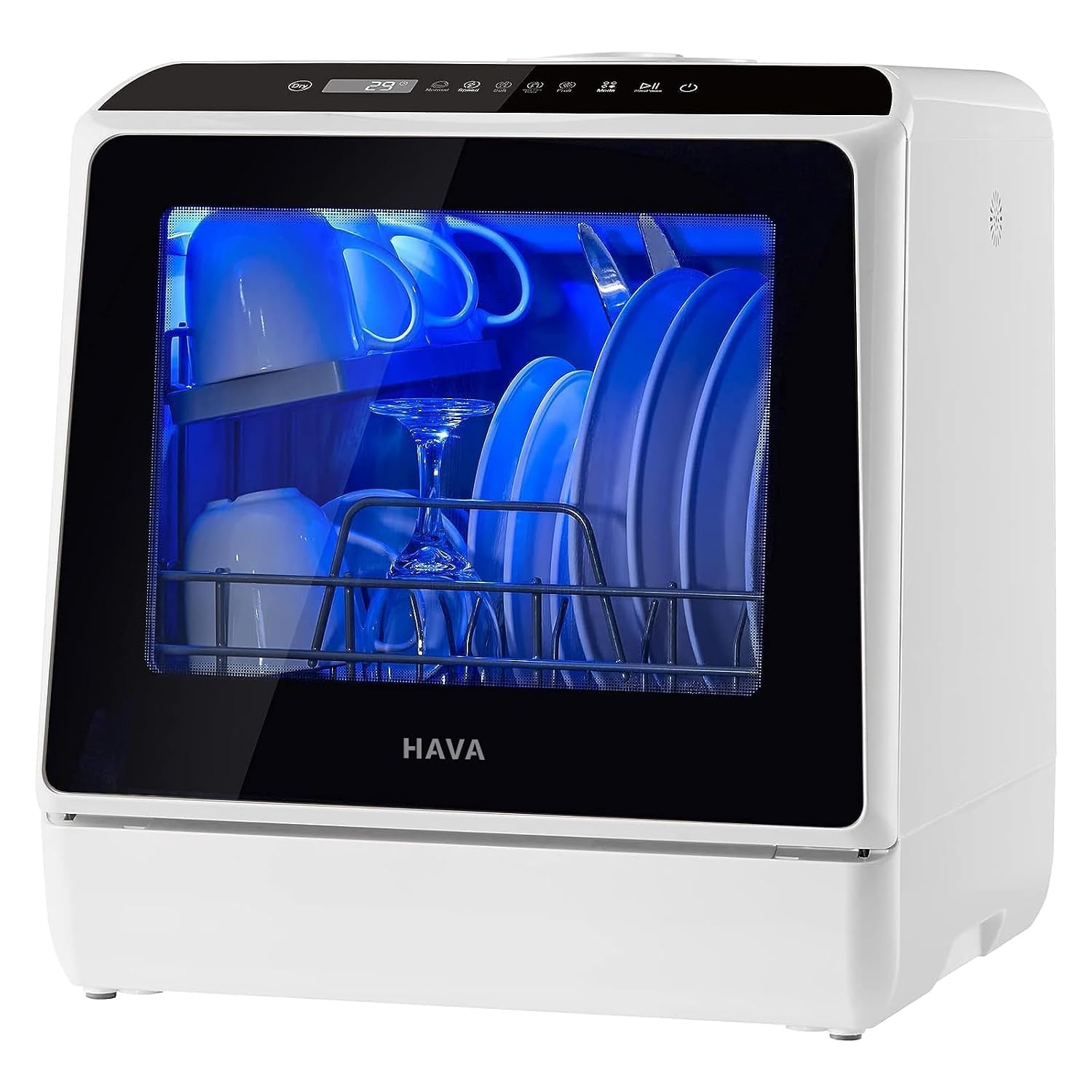 71Hxg_HdtvL._SL1500.jpg Table Top Dishwasher 5L 6 Programmes Built-In Water Tank White - Image 1