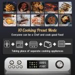 Air Fryer Oven 24L 1800W 10-in-1 Rotisserie Digital Knob Silver - Image 9
