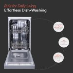 Freestanding Dishwasher 10 Place Settings 45cm White - Image 3