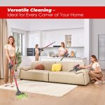 Cordless Stick Vacuum Cleaner 450W 45kPa Suction 60min Runtime Red - Image 6