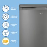 Freestanding Under Counter Freezer 91L Reversible Door Silver - Image 2