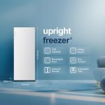 Freestanding Upright Freezer 165L 143Cm 5 Compartments Reversible Door White - Image 2