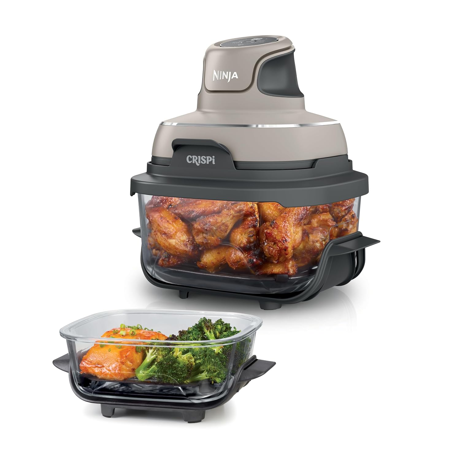 71JszIonPlL._SL1500.jpg Portable Air Fryer 3.8L 1700W 4 Functions Stone - Image 1