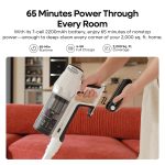 Cordless Stick Vacuum Cleaner 580W 48KPa Suction 65 Min White - Image 3
