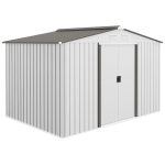 Metal Garden Shed 9 X 6 Ft Light Brown Steel Double Doors - Image 10