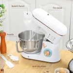 Stand Mixer 1400W 5L 6 Speeds Pulse Setting Stainless Steel Bowl White - Image 9