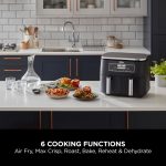 Dual Zone Digital Air Fryer 7.6L 6-in-1 Black - Image 5