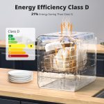 Portable Countertop Dishwasher 5L Tank 9 Programs 37cm Narrow White - Image 8