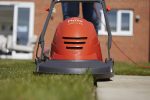 Electric Hover Lawn Mower 1400W 25cm 3 Heights 10m Cable Orange Grey - Image 4