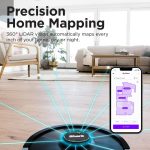 Robot Vacuum & Mop 2-in-1 Self-Empty LiDAR Mapping Edge Cleaning Black - Image 4