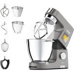 Stand Mixer 7L 5L 1400W 6 Speeds Touch Screen Silver
