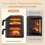 Freestanding Double Stack Airfryer 8.6L 2630W 6 Functions Black - Image 8