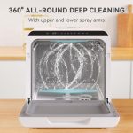 Table Top Dishwasher 5 Place Settings 5L Tank 6 Programmes White - Image 4
