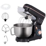 Stand Mixer 1400W 5L 6 Speeds Pulse Setting Stainless Steel Bowl White - Image 10