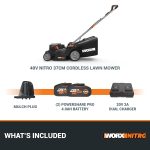 Cordless Lawn Mower 37cm Cutting Width 6 Height Settings 20-70mm 40V 4.0Ah Black - Image 7