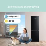 Freestanding Fridge Freezer 174L Low Frost Adjustable Thermostat LED Black - Image 6