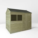 Wooden Garden Storage Shed 8 X 6 Ft Single Door Reverse Apex Roof - Image 4
