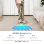 Stick Vacuum Cleaner 45Kpa 450W 60Min Runtime Anti-Tangle Silver - Image 2