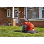 Hover Lawn Mower 25cm 1400W 15L Grass Box 4 Cutting Heights Orange Grey - Image 7