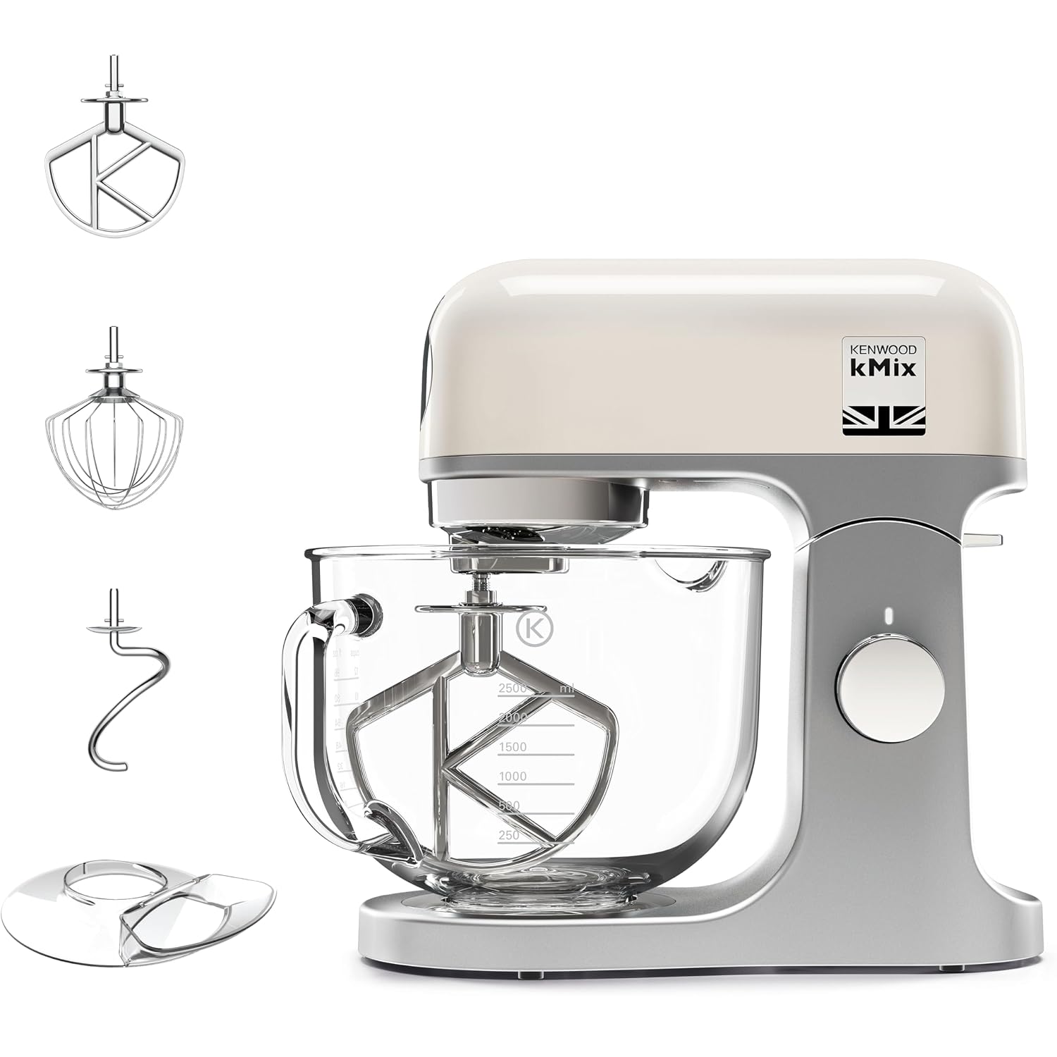 71RXCa4njjL._SL1500.jpg Stand Mixer 5L 1000W 6 Speed Cream - Image 1