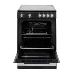 Freestanding Electric Single Cavity Cooker 68L 4 Ceramic Hobs Black - Image 3