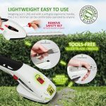 2-in-1 Cordless Hedge Trimmer & Grass Shear 7.2V 1500mAh 17cm Blade Black White - Image 6