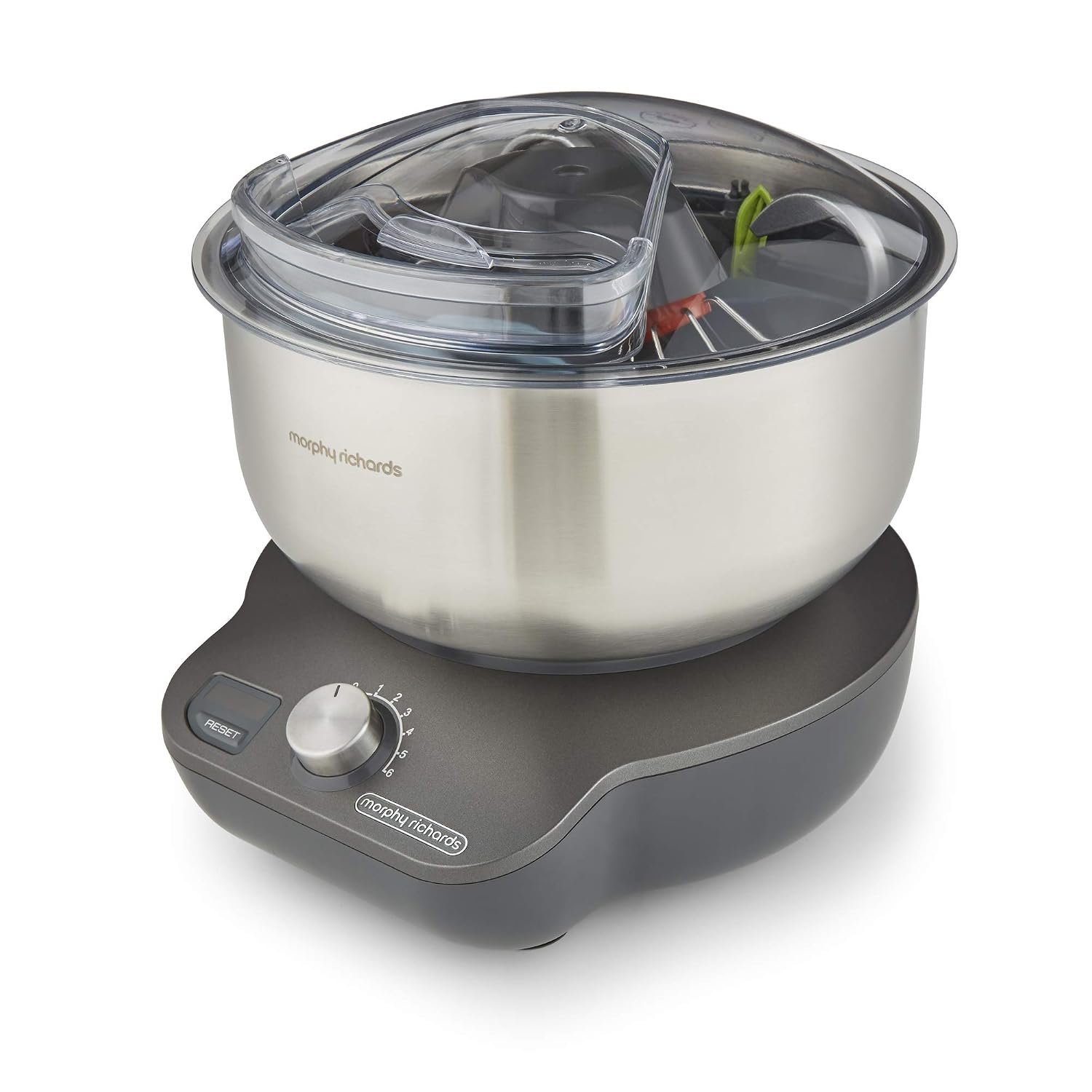 71S_C2qsDhL._SL1500.jpg Stand Mixer 4L 650W 6 Speeds Dual Beaters Grey - Image 1