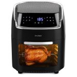 Digital Air Fryer Oven 12L 1800W 8 Presets Rotisserie Black - Image 2