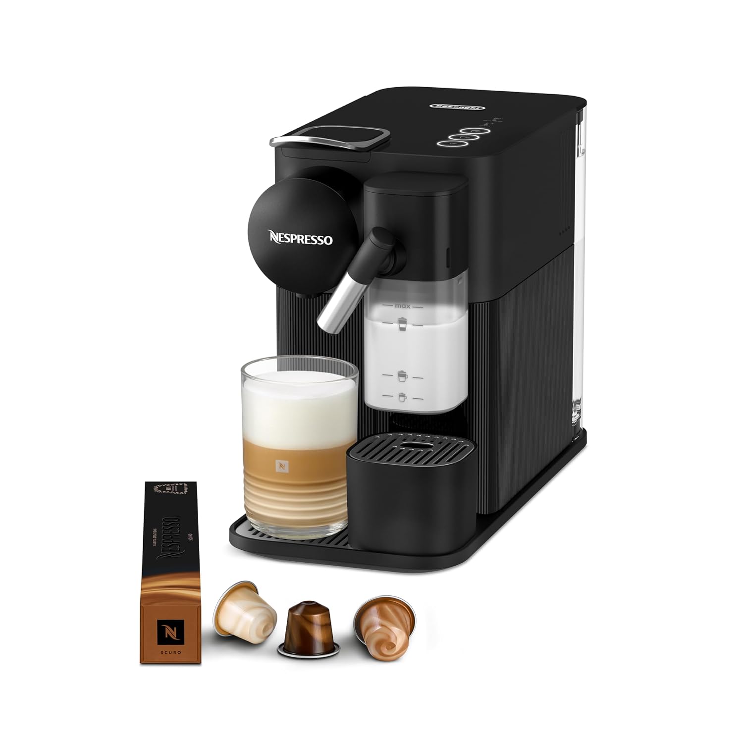 71T6ILtuLCL._SL1500.jpg Coffee Maker 19 Bar Capsule Espresso Machine Automatic Milk Frother Black - Image 1
