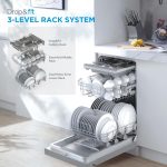 Freestanding Dishwasher 10 Place Settings 45cm Stainless Steel - Image 8