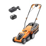Cordless Lawn Mower 34cm 24V 2x4.0Ah Batteries Rear Roller - Image 8