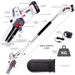 Cordless Hedge Trimmer & Chainsaw 4-In-1 20V Battery Powered Pole Saw White - Image 8