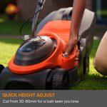 Cordless Lawn Mower 32cm Cutting Width 4 Height Settings 30-60mm 18V 4.0Ah Orange - Image 4