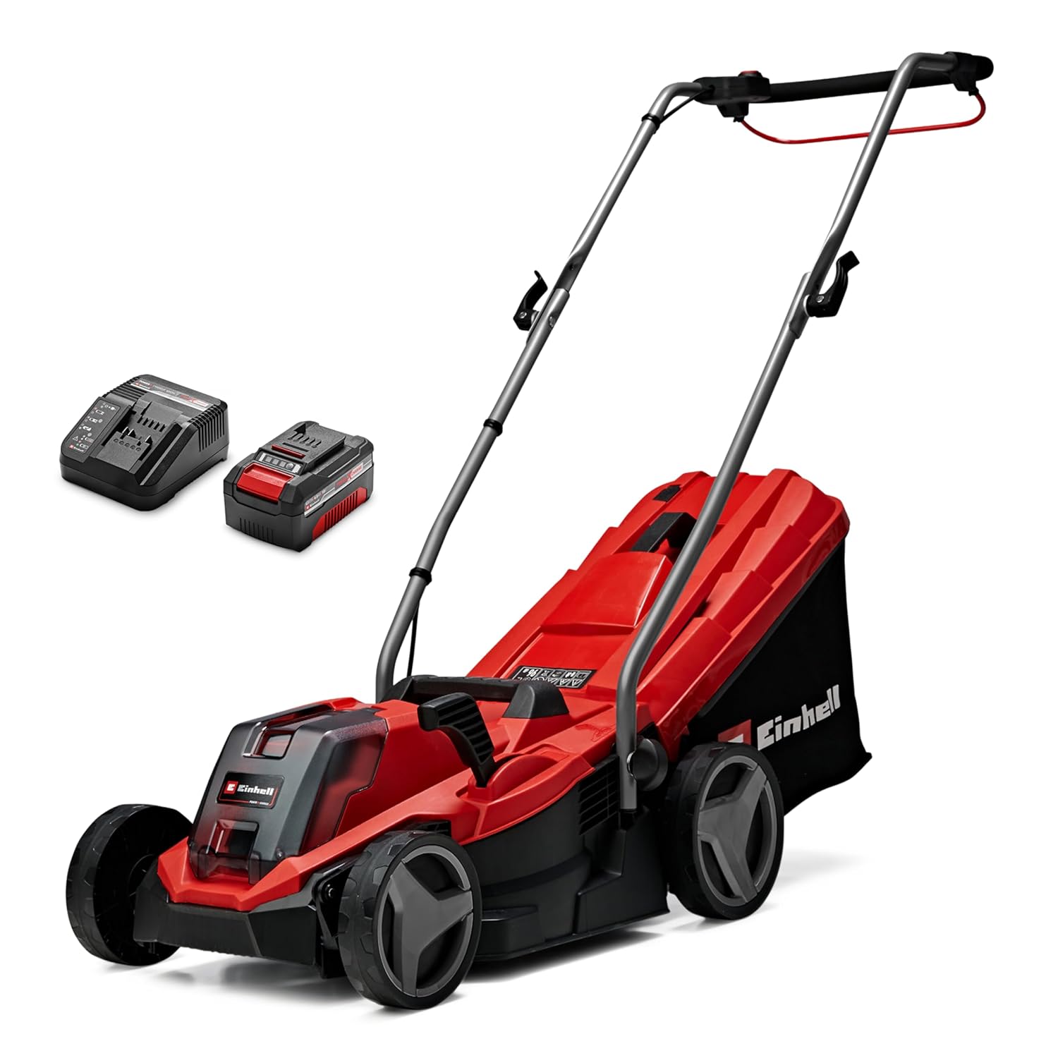 71U9Kq_iHdL._SL1500.jpg Cordless Lawn Mower 33cm 18V 4.0Ah Brushless Motor Red Black - Image 1