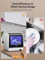 Countertop Dishwasher 5L 6 Programs Delay Start Air Dry White - Image 8