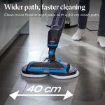 Electric Mop 105W Rotating Pads Hard Floor Cleaner Polisher Titanium/Blue - Image 6
