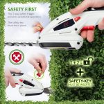 2-in-1 Cordless Hedge Trimmer & Grass Shear 7.2V 1500mAh 17cm Blade Black White - Image 5