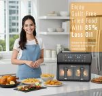 Dual Air Fryer 9L 2500W 8 Presets Digital Display Black - Image 9