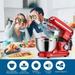 Stand Mixer 6.2L 1500W 6 Speed Red - Image 6